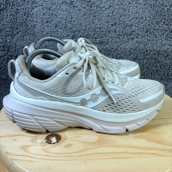 Saucony Guide 17 Running Shoe Womens Size 8.5 Cream Gym Training Sneakers - Picture 3 of 8